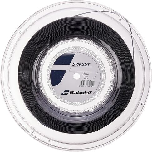 Babolat أمعاء صناعية - أمعاء SYN - خيط تنس - أسود - 1.30 ملم/16 جرام - بكرة 200 متر (660 قدم) in Saudi Arabia