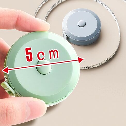 1PC Mini Tape Measure - 200cm/78.7" Retractable Dual Sided with Push Button, Collectible Sewing Craft Ruler for Quilting & Pocket Tool Kits, Blue in Saudi Arabia