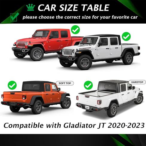 Big Ant Waterproof Car Cover Replace for 2019-2023 Gladiator,All Weather Car Covers with Zipper Door for Snow Rain Dust Hail Protection (Gladiator) in Saudi Arabia