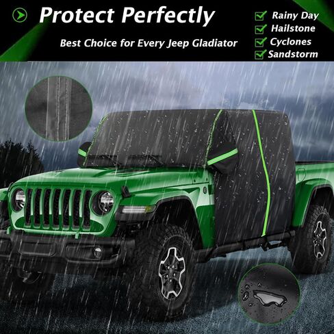 Big Ant Waterproof Car Cover Replace for 2019-2023 Gladiator,All Weather Car Covers with Zipper Door for Snow Rain Dust Hail Protection (Gladiator) in Saudi Arabia