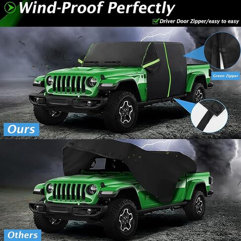 Big Ant Waterproof Car Cover Replace for 2019-2023 Gladiator,All Weather Car Covers with Zipper Door for Snow Rain Dust Hail Protection (Gladiator) in Saudi Arabia