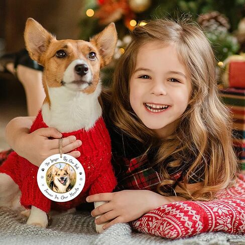 جوسموس اطار صورة لزينة الكريسماس التذكارية للكلب لعام 2022، زينة تذكارية لشجرة الكريسماس الى الابد في قلوبنا، هدايا تعاطف تذكارية لفقدان الكلاب والحيوانات الاليفة in Kuwait