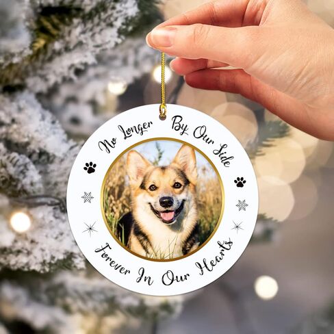جوسموس اطار صورة لزينة الكريسماس التذكارية للكلب لعام 2022، زينة تذكارية لشجرة الكريسماس الى الابد في قلوبنا، هدايا تعاطف تذكارية لفقدان الكلاب والحيوانات الاليفة in Kuwait