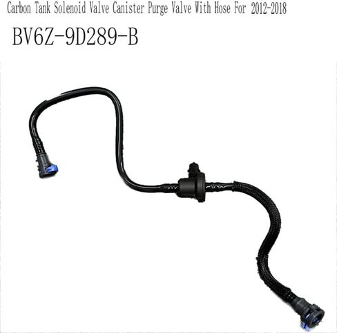 Carbon Tank Solenoid Valve Canister Purge Valve Solenoid With Hose For 2012-2018 BV6Z-9D289-B(Black B) in Saudi Arabia