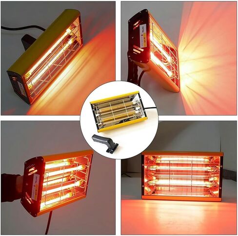 Paint Curing Lamp 2000W - Handheld Infrared Shortwave Heating Lamp for Car Body Repair and Paint Drying, Ideal for Paint Booth Use, Efficient Paint Dryer, 1pc, F in Saudi Arabia