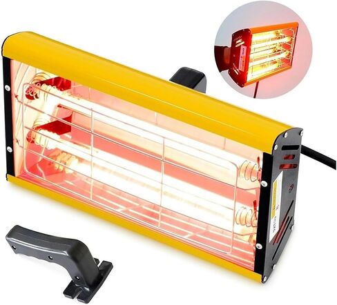 Paint Curing Lamp 2000W - Handheld Infrared Shortwave Heating Lamp for Car Body Repair and Paint Drying, Ideal for Paint Booth Use, Efficient Paint Dryer, 1pc, F in Saudi Arabia