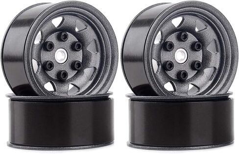 4PCS 1.55 inch Metal Beadlock Wheel Hub RC Car Aluminum Alloy Wheel Rim for 1/10 RC Crawler Car for Axial 90069 D90 TF2 Tamiya CC01 CC02 LC70 LC80 MST(Bronze) in Saudi Arabia