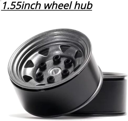 4PCS 1.55 inch Metal Beadlock Wheel Hub RC Car Aluminum Alloy Wheel Rim for 1/10 RC Crawler Car for Axial 90069 D90 TF2 Tamiya CC01 CC02 LC70 LC80 MST(Bronze) in Saudi Arabia