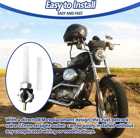 62169-95B الوقود بيتكوك صمام صالح ل هارلي سبورتستر 883 XL883 XLH883 1200 XL1200 XLH1200 1995-2006 22 مللي متر مستقيم المخرج استبدال 62169-95 in Kuwait