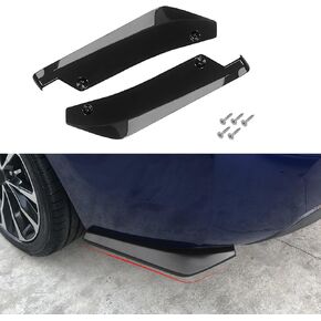 2PCS Universal Car Rear Bumper Lip Splitter Canard Diffuser, Front Bumper Guard, Carbon Fiber Lip Side Skirt Spoiler Splitter Wrap Angle Protector, Rear Diffuser Car Spoiler for Most Vehicles in Kuwait