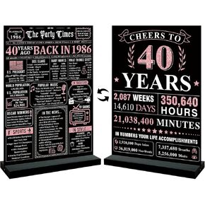 Trgowaul 90th Birthday Anniversary Decorations for Women, Rose Gold Back in 1934 Birthday Poster Acrylic Table Sign with Stand, 90 Anniversary Decor Gifts for Women, Vintage 1934 Supplies 90 Birthday in Kuwait