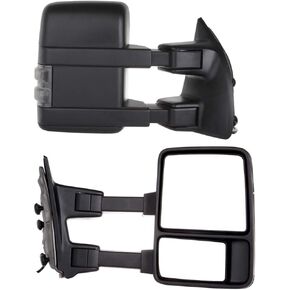 Aintier Tow Mirrors Pair suitable for 1999-2007 For Ford For F250/F350/F450/F550 Super Duty with Power Adjusted Heated Turn Signal Light Chrome HousingTowing Mirrors in Kuwait