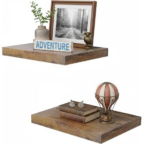 مجموعة أرفف عائمة لغرف الأطفال مكونة من قطعتين - أرفف أطفال من خشب الصنوبر، ورف حائط مع خطافات، وأرفف عائمة مقاس 24 بوصة لتخزين الحائط، وأرفف حضانة لغرفة الأطفال، وغرفة النوم، والمدخل (أبيض) in Kuwait