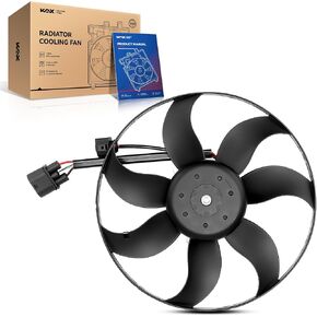 مروحة تبريد مشعاع المحرك KAX، متوافقة مع Jetta، Passat، Golf، Tigua n، GTI، A3، A3 Quattro، Beetle، CC، Rabbit، Eos، TT، TT Quattro، R32، استبدال # 620805، 1K0959455DH، 1K0959455DT in Kuwait