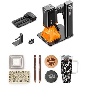 SL2 AI Laser Engraver Machine, Only 1.76 lbs, 4000mm/s Lightning Speed, Ultra HD Handheld Portable Laser Engraving Machine for Wood, Leather, Acrylic, Glass, Coated Metal(with Roller) in Kuwait