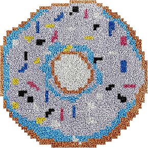 Manzapu Latch Hook Kits for Adults Beginner, 12x12 inch - 30x30 cm Cute Small Shaggy Rug Making Kits with Pre-Cut Yarn, Coded Canvas ＆ Crochet Hook Tool - Relaxing DIY Craft Gift in Saudi Arabia