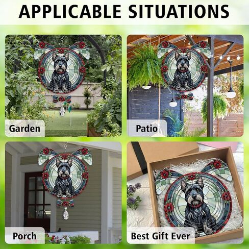 Chihuahua Dog Ears Wind Spinner, Chihuahua Wind Spinner Hanging for Yard and Garden V02 in Saudi Arabia