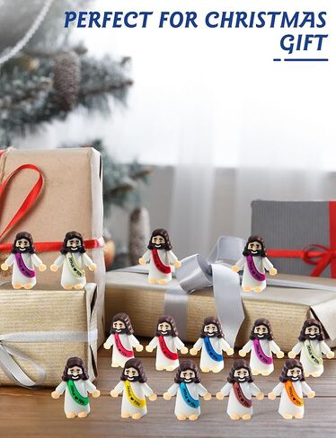 Little Jesus Figures, 100pcs Mini Jesus Figurines in Bulk, 10colors Baby Jesus Figure Mini for Hide and Seek Religiou Party Favors Sunday School Baptism Gifts Christmas Stocking Stuffers in Saudi Arabia