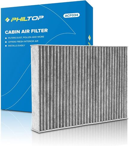 PHILTOP ACF047 (CF12160) Premium Cabin Air Filter, Replacement for Kona (2018-2021), Tucson (2016-2021), Venue (2020-2021), Seltos (2021), Soul (2020-2021), Sportage (2017-2022) in Kuwait