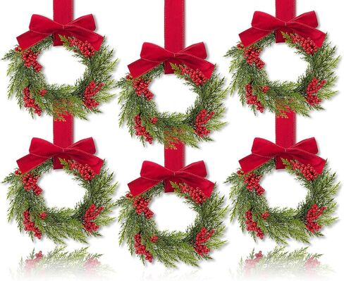 HO2NLE 18 inches Artificial Wreaths for Front Door Artificial Olive Wreath Green Leaves Wreaths Faux Silk Garland Home Office Wall Window Wedding Spring and Summer Decorations in Kuwait