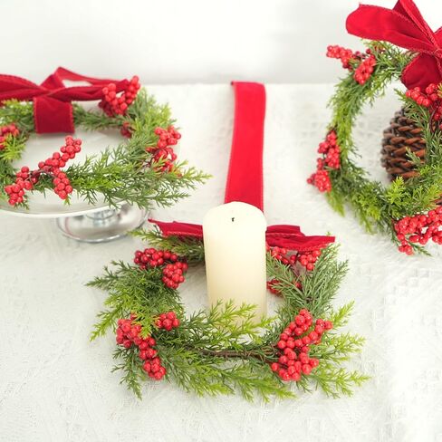 HO2NLE 18 inches Artificial Wreaths for Front Door Artificial Olive Wreath Green Leaves Wreaths Faux Silk Garland Home Office Wall Window Wedding Spring and Summer Decorations in Kuwait