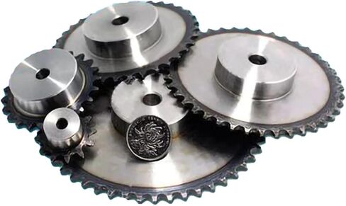 4 Points 08B With Chain 10-30 Teeth Sprockets Pitch 12.7mm 45# Steel 1Pcs(08B 18T 45 steel) in Kuwait