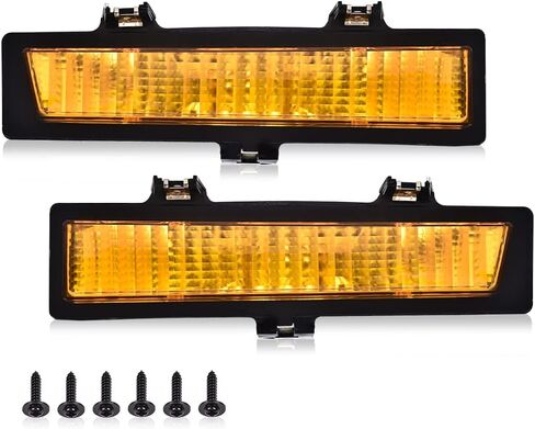 مصابيح وقوف السيارات G-PLUS متوافقة مع Chevy Monte Carlo SS 1983-1988 /Fit Chevy Monte Carlo 81-86 (لا تناسب LS 86-88) عدسة كهرمانية للسائق وجانب الركاب 919025 919026 261303TA0A 261353TA0A in Kuwait