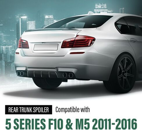 GRAND ORANGE Rear Trunk Spoiler Wing Compatible with BMW 5 Series F10 & M5 2011 2012 2013 2014 2015 2016 Rear Spoilers for Cars Carbon Fiber in Saudi Arabia