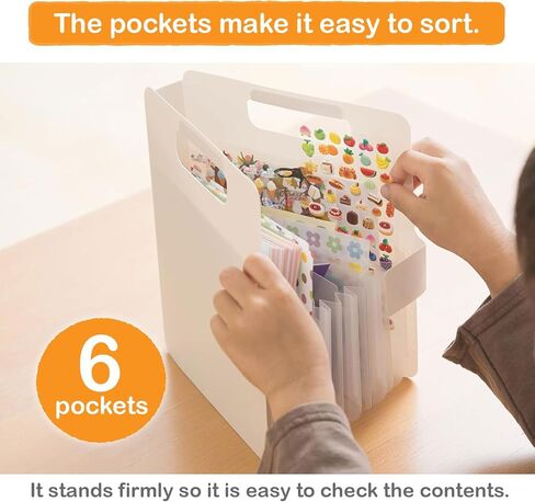 Sakura Komagoma File organaizer Expanding File Portable Document Paper Bill Receipt Organizer Home College School Office Supplies Letter Size in Kuwait