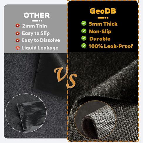 Oil Spill Mat, 72" x 60" Absorbent Grease Garage Floor Protector Under Car Auto Repairs, Oil Change Leak Resistant Heavy Duty Rubber Mat for Driveway Tractor Mower, Black in Saudi Arabia