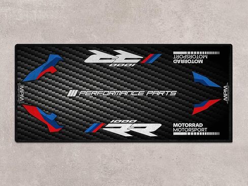 سجادة ركن السيارة لموديلات الدراجات النارية M1000RR، سجادة العرض والحفرة، سجادة أرضية المرآب وصالة العرض القابلة للغسل - سجادة (الحجم 1: 86.6 × 39.4/220 × 100 سم) in Kuwait