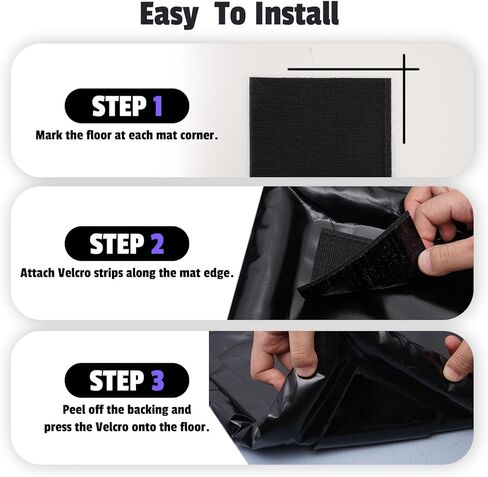 Heavy Duty Garage Floor Mat & Waterproof Drip Pan - 7'9"x16' PVC Floor Protection for Melting Snow, Oil, Mud, DIY Projects | Reinforced Edges, Lightweight, Easy Clean for Car, Truck, SUV in Saudi Arabia