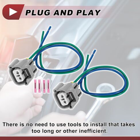 2 Set Turn Signal Light Socket Wiring for Toyota 4Runner 1996-2022 No.90980-11019 Lamp Bulb Pigtail Connector Harness 4 Pcs Heat Shrink Terminal in Saudi Arabia