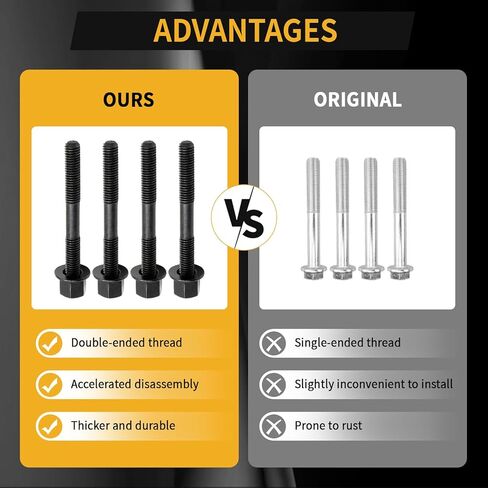 طقم مسامير رأس أسطوانة عالية الأداء لأجزاء أداء Predator 212 لهوندا GX200 GX160 من سبائك الصلب مع صواميل شفة سميكة عالية القوة لـ CT200U لـ Tillotson 196-225 in Kuwait