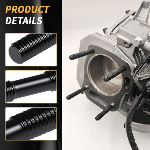 طقم مسامير رأس أسطوانة عالية الأداء لأجزاء أداء Predator 212 لهوندا GX200 GX160 من سبائك الصلب مع صواميل شفة سميكة عالية القوة لـ CT200U لـ Tillotson 196-225 in Kuwait