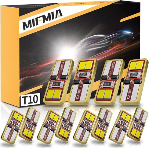 912 921 مصابيح LED عكسية، شرائح عالية الطاقة 27-SMD خالية من الأخطاء T15 906 922 مصابيح W16W، 6500K أبيض (تمت ترقيته، حزمة من 4) in Kuwait