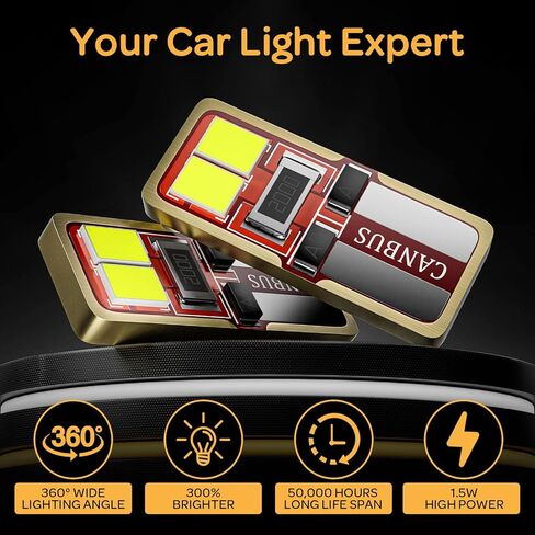 912 921 مصابيح LED عكسية، شرائح عالية الطاقة 27-SMD خالية من الأخطاء T15 906 922 مصابيح W16W، 6500K أبيض (تمت ترقيته، حزمة من 4) in Kuwait