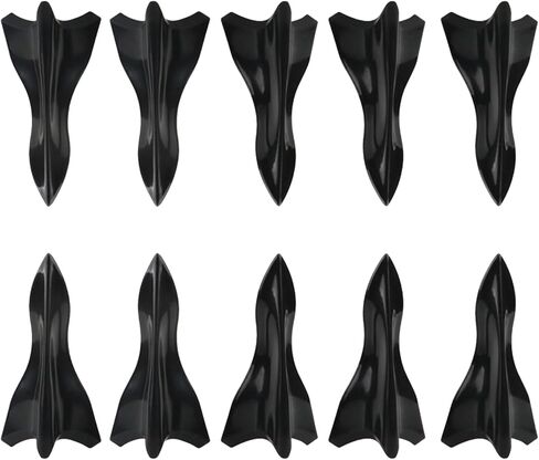 10PCS Car Diffuser Shark Fin Set, Mini Fashion Self-Adhesive Air Vortex Generator Shark Fin Antenna Kit, Car Exterior Decoration Accessories for Bumper Roof Tail Wing Spoiler (Carbon Fiber) in Saudi Arabia