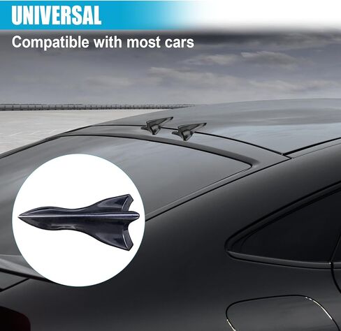 10PCS Car Diffuser Shark Fin Set, Mini Fashion Self-Adhesive Air Vortex Generator Shark Fin Antenna Kit, Car Exterior Decoration Accessories for Bumper Roof Tail Wing Spoiler (Carbon Fiber) in Saudi Arabia