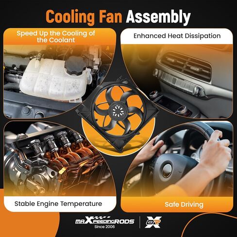 maXpeedingrods Engine Radiator Cooling Fan Assembly for BMW E83 X3 2.5L 3.0L 2004-2011, 17113452509 17113401056 BM3117100 in Saudi Arabia