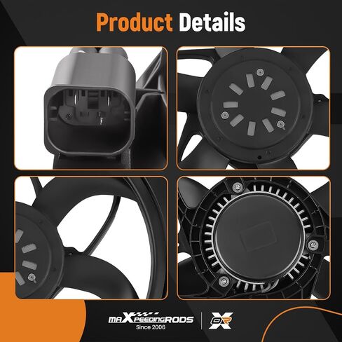maXpeedingrods Engine Radiator Cooling Fan Assembly for BMW E83 X3 2.5L 3.0L 2004-2011, 17113452509 17113401056 BM3117100 in Saudi Arabia