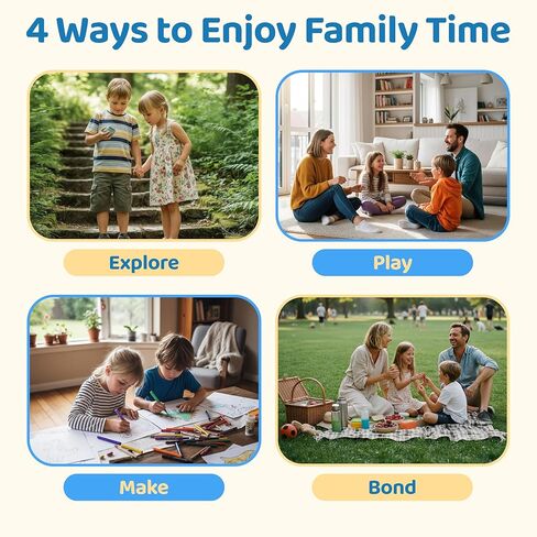 Family Time 60 Scratch-Off Activity Cards with Day & Night Markers – Fun Family Games for Kids & Parents – Screen-Free Adventure Ideas & Unique Gift for Christmas,Birthday,Stocking Stuffers & Holidays in Saudi Arabia