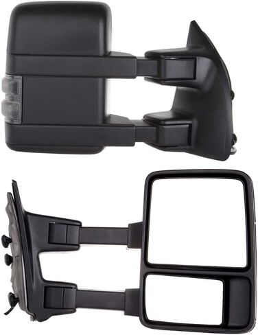 Aintier Tow Mirrors Pair suitable for 1999-2007 For Ford For F250/F350/F450/F550 Super Duty with Power Adjusted Heated Turn Signal Light Chrome HousingTowing Mirrors in Kuwait