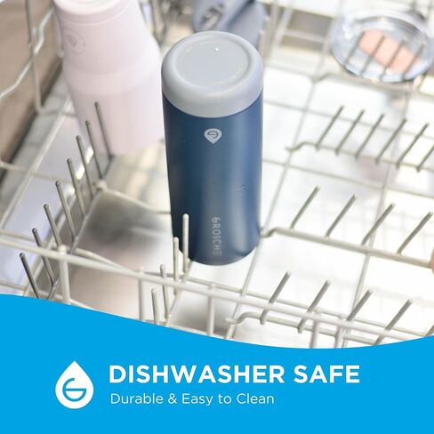 GROSCHE ALPINE Flip n 'Sip قارورة معزولة بالفراغ من الفولاذ المقاوم للصدأ سعة 40 أونصة، زجاجة مياه سعة 40 أونصة، زجاجة مياه باردة، زجاجة مياه من القش، زجاجة مياه للسفر أو صالة الألعاب الرياضية، زجاجة مانعة للتسرب، لافندر in Kuwait