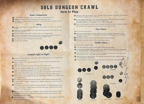لعبة سوليتير لاعب واحد TTRPG مع النرد والرموز | مغامرة الزنزانة المنفردة | لعبة قتالية سريعة وقابلة لإعادة اللعب | لعب الأدوار للاعب واحد | in Saudi Arabia