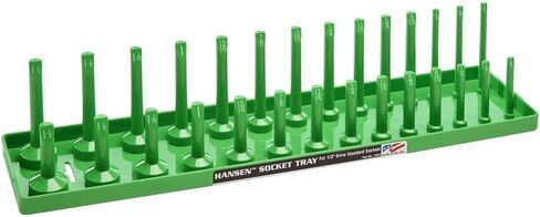 Hansen Socket Organizer (1203) 1/2" Drive Standard Regular & Deep Socket Holder - Green in Saudi Arabia