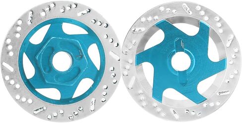 4 قطع من ملحقات قرص الفرامل المحاكاة من سبائك الألومنيوم باستخدام الحاسب الآلي، خفيفة الوزن ومتينة، للتركيب، بديلة للأجزاء القديمة أو التالفة، مناسبة عالميًا لـ 1:10 RC (أزرق) in Kuwait