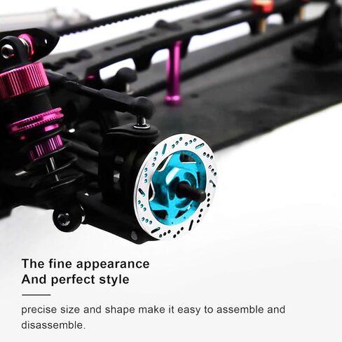 4 قطع من ملحقات قرص الفرامل المحاكاة من سبائك الألومنيوم باستخدام الحاسب الآلي، خفيفة الوزن ومتينة، للتركيب، بديلة للأجزاء القديمة أو التالفة، مناسبة عالميًا لـ 1:10 RC (أزرق) in Kuwait