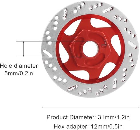 4 قطع من ملحقات قرص الفرامل المحاكاة باستخدام الحاسب الآلي من سبائك الألومنيوم، خفيفة الوزن ومتينة، للتركيب، بديلة للأجزاء القديمة أو التالفة، مناسبة عالميًا لـ 1:10 RC (أحمر) in Kuwait
