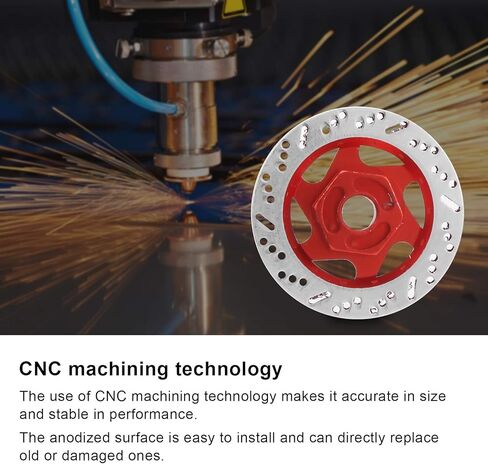 4 قطع من ملحقات قرص الفرامل المحاكاة باستخدام الحاسب الآلي من سبائك الألومنيوم، خفيفة الوزن ومتينة، للتركيب، بديلة للأجزاء القديمة أو التالفة، مناسبة عالميًا لـ 1:10 RC (أحمر) in Kuwait